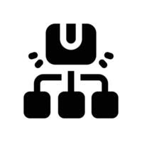 product management glyph icon. Strong and solid icon for websites and mobile apps. vector