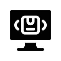 digital product glyph icon. Strong and solid icon for websites and mobile apps. vector