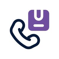 order call dual tone icon. Sleek and modern icon for websites and mobile apps. vector