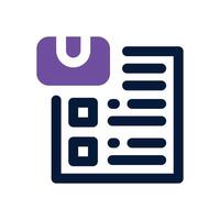 checklist dual tone icon. Sleek and modern icon for websites and mobile apps. vector