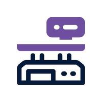 weigh scale dual tone icon. Sleek and modern icon for websites and mobile apps. vector