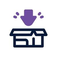 packing dual tone icon. Sleek and modern icon for websites and mobile apps. vector