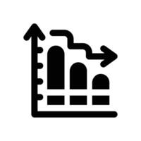 increase glyph icon. Strong and solid icon for websites and mobile apps. vector