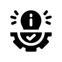 information management glyph icon. Strong and solid icon for websites and mobile apps. vector