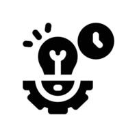 productivity glyph icon. Strong and solid icon for websites and mobile apps. vector