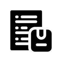product specification glyph icon. Strong and solid icon for websites and mobile apps. vector