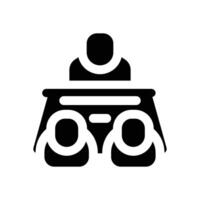 staff meeting glyph icon. Strong and solid icon for websites and mobile apps. vector