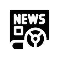 news report glyph icon. Strong and solid icon for websites and mobile apps. vector
