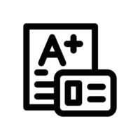 report card line icon. Clean and minimalist icon for websites and mobile apps. vector