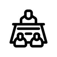 staff meeting line icon. Clean and minimalist icon for websites and mobile apps. vector