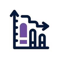 increase dual tone icon. Sleek and modern icon for websites and mobile apps. vector