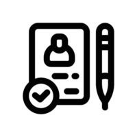assesment line icon. Clean and minimalist icon for websites and mobile apps. vector