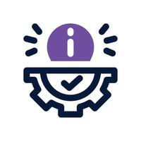 information management dual tone icon. Sleek and modern icon for websites and mobile apps. vector