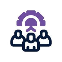 team management dual tone icon. Sleek and modern icon for websites and mobile apps. vector