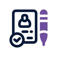 assesment dual tone icon. Sleek and modern icon for websites and mobile apps. vector