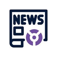 news report dual tone icon. Sleek and modern icon for websites and mobile apps. vector