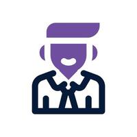 manager dual tone icon. Sleek and modern icon for websites and mobile apps. vector