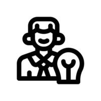 entrepreneur line icon. Clean and minimalist icon for websites and mobile apps. vector