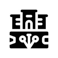 digital business glyph icon. Strong and solid icon for websites and mobile apps. vector