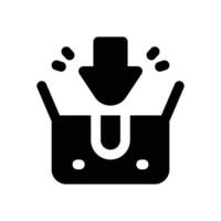 packaging glyph icon. Strong and solid icon for websites and mobile apps. vector