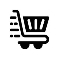 fast delivery glyph icon. Strong and solid icon for websites and mobile apps. vector