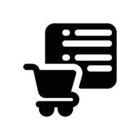 order list glyph icon. Strong and solid icon for websites and mobile apps. vector