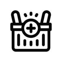 add to basket line icon. Clean and minimalist icon for websites and mobile apps. vector