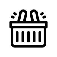 shopping basket line icon. Clean and minimalist icon for websites and mobile apps. vector