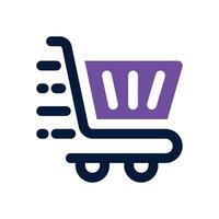 fast delivery dual tone icon. Sleek and modern icon for websites and mobile apps. vector