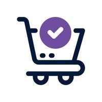 checkout dual tone icon. Sleek and modern icon for websites and mobile apps. vector
