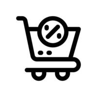 discount line icon. Clean and minimalist icon for websites and mobile apps. vector