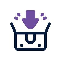packaging dual tone icon. Sleek and modern icon for websites and mobile apps. vector