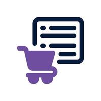 order list dual tone icon. Sleek and modern icon for websites and mobile apps. vector