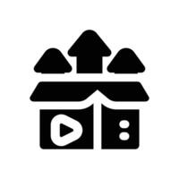 production glyph icon. Strong and solid icon for websites and mobile apps. vector