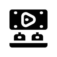 post production glyph icon. Strong and solid icon for websites and mobile apps. vector