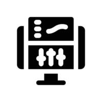 sound editing glyph icon. Strong and solid icon for websites and mobile apps. vector