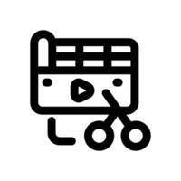 film edit line icon. Clean and minimalist icon for websites and mobile apps. vector