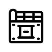 clapper board line icon. Clean and minimalist icon for websites and mobile apps. vector