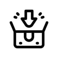 packaging line icon. Clean and minimalist icon for websites and mobile apps. vector