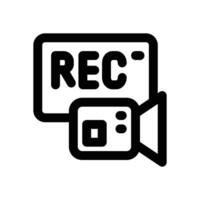 recording line icon. Clean and minimalist icon for websites and mobile apps. vector