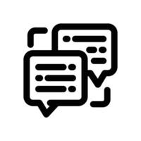 dialogue line icon. Clean and minimalist icon for websites and mobile apps. vector