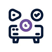 projector dual tone icon. Sleek and modern icon for websites and mobile apps. vector