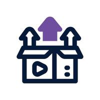 production dual tone icon. Sleek and modern icon for websites and mobile apps. vector