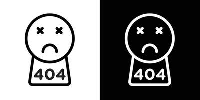 404 Error icons vectors set in stroke line style.. EPS10