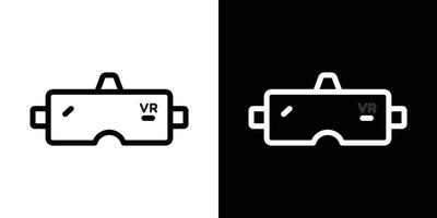 AR headset icons vectors set in stroke line style.. EPS10