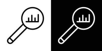 Analysis icons vectors set in stroke line style.. EPS10