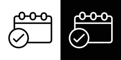 Appointment icons vectors set in stroke line style.. EPS10