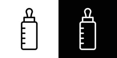 Baby milk bottle icons vectors set in stroke line style.. EPS10