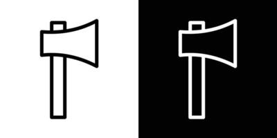 Axe icons vectors set in stroke line style.. EPS10
