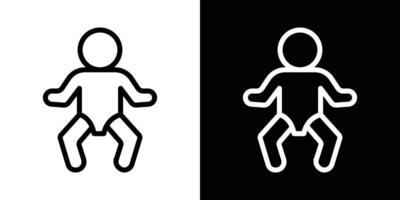 Baby icons vectors set in stroke line style.. EPS10